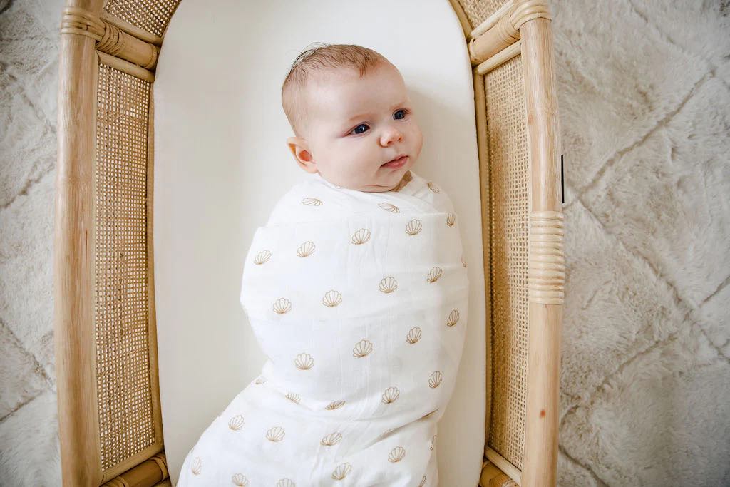 Cotton & Bamboo Swaddle Nude Shell