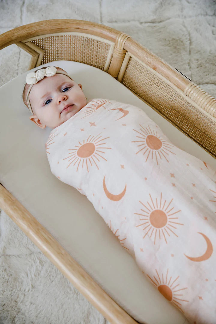Cotton & Bamboo Swaddle- Soleil