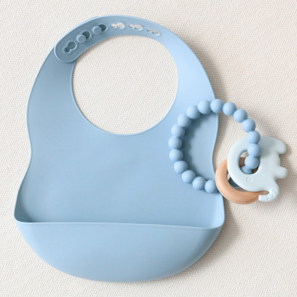 Baby Blue Silicone Dinner Set Gift Boxed