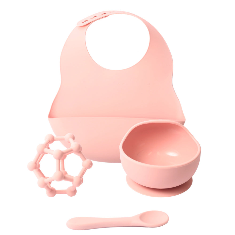 Baby Pink Silicone Dinner Set Gift Boxed